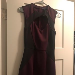 Black and purple key hole dress